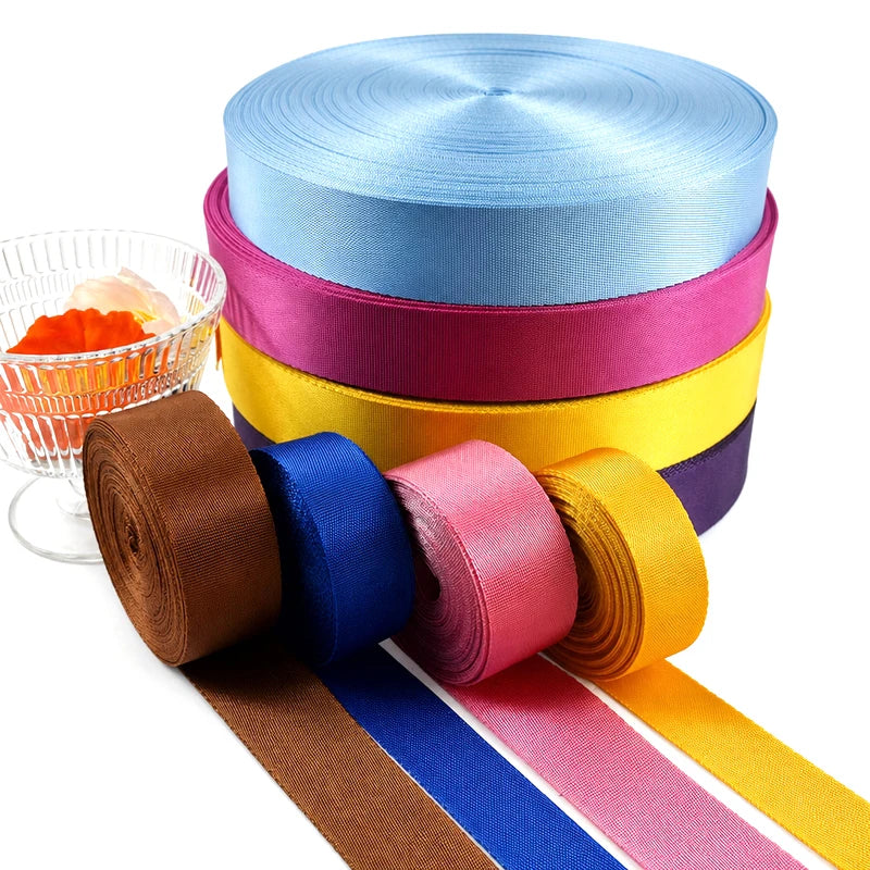 Fita de Nylon de 5M 20/25/32/38/50mm para Alça de Mochila, Coleira de Pet, Cinto de Segurança, Fita Decorativa