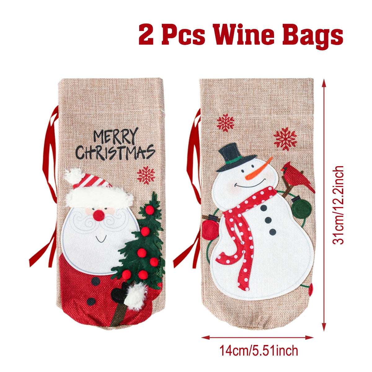 Natal garrafa de vinho capa feliz natal decorações para casa 2025 navidad noel natal ornamentos presente de natal feliz ano novo 2026