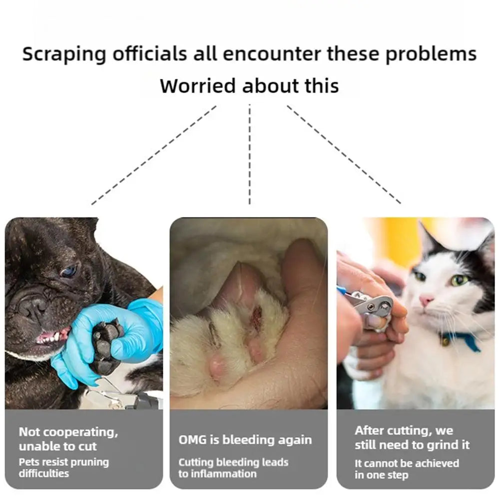 Cão aparador de unhas elétrico moedor de unhas filhote de cachorro gato cortador de unhas profissional pet grooming gadget diamante bit cabeça substituição
