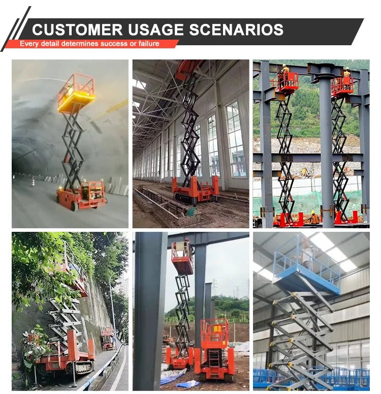 Plataforma Elevatória Hidráulica Mini de 4m, 6m, 8m, 16m, Plataforma Elevatória Elétrica Móvel Autopropelida com Aprovação CE - Kasa & Pet
