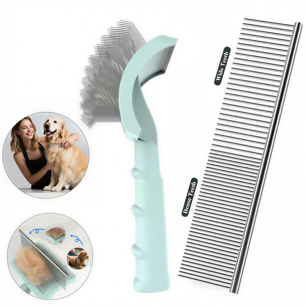 Cão aliciamento pente derramar cabelo remover agulha escova slicker massagem nó aberto pente ferramenta de cabelo grande cão suprimentos para animais de estimação acessórios