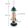 Alimentador de pássaros de metal, suprimentos para animais de estimação, à prova d'água, transparente, dispensador de comida para pássaros, automático, grande capacidade, tigela de alimentação de pássaros, papagaio