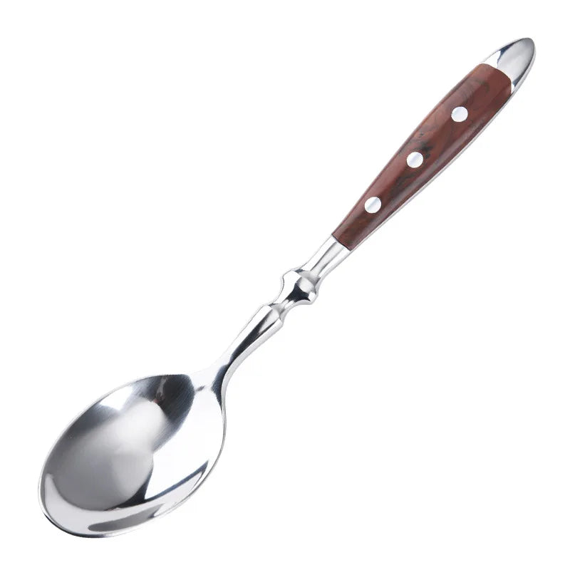 Conjunto de Talheres de Aço Inoxidável, Conjunto de 6 Peças Incluindo Faca, Garfo e Colher, Facas de Cozinha e Talheres para Sala de Jantar Kasa & Pet