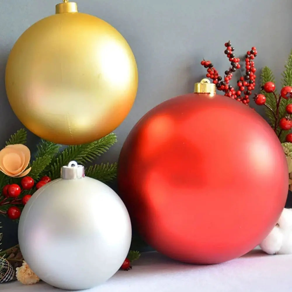 Decoração de férias 12/15/20cm bola de natal acabamento fosco formato de bola decoração de ano novo barra de bola fosca teto