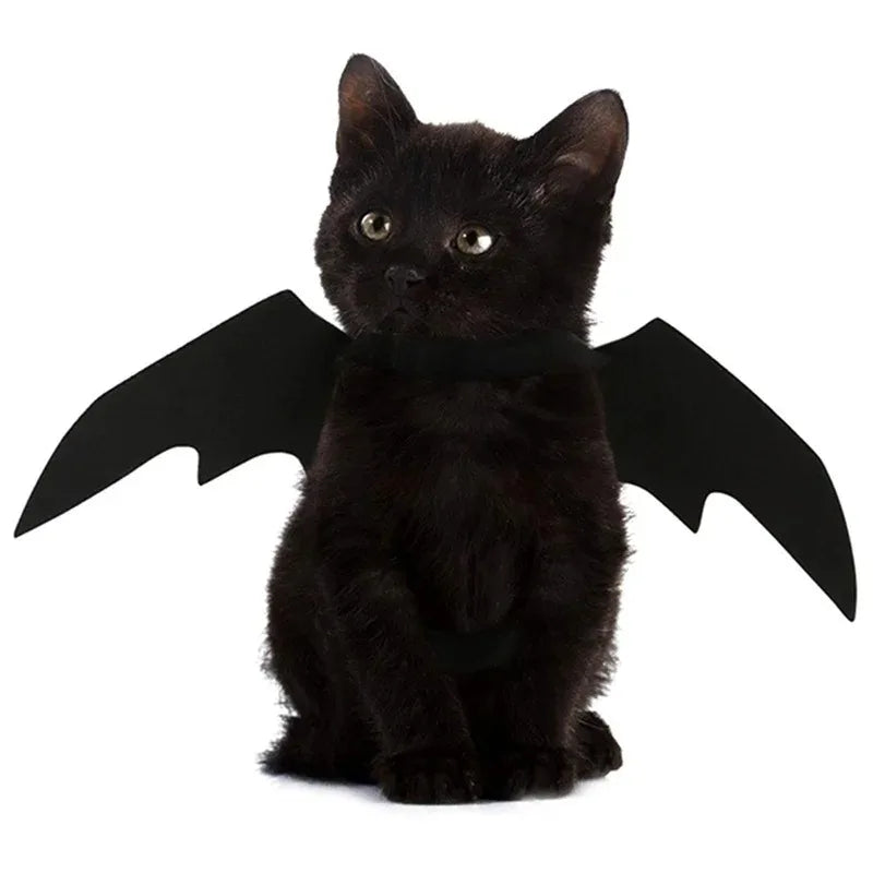 Black Bat Wings Harness Cosplay Costume para Animais de Estimação, Halloween, Fofos, Kawaii, Gato, Gatinho, Cão, Cachorro, Roupas, Presente de Festa