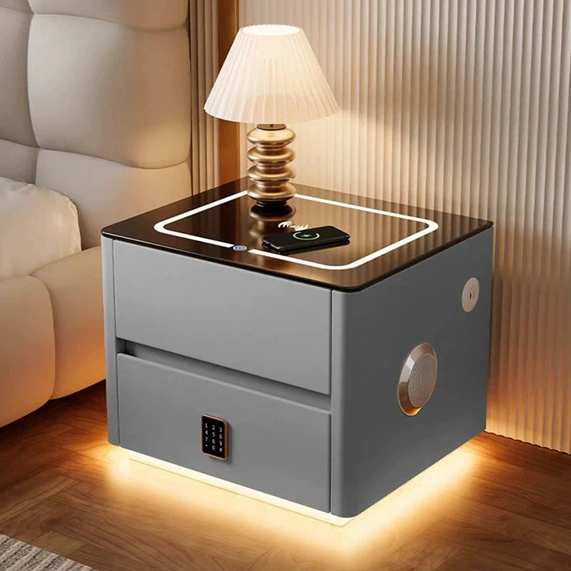 Mesa de Cabeceira Inteligente com Armazenamento para Quarto - Móveis para Casa