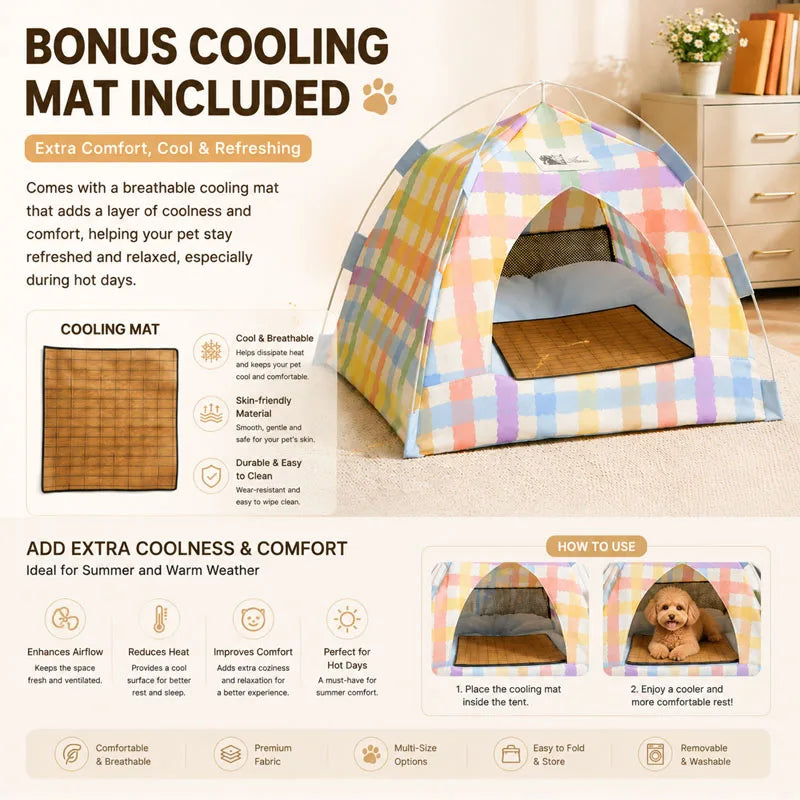 Cama Tenda para Pets, Cesto Sofá Removível para Gatos, Casa Semi-fechada de Lona para Gatos, Caverna para Cães, Cama para Gatos para Decoração de Ambientes, Artigos para Pets