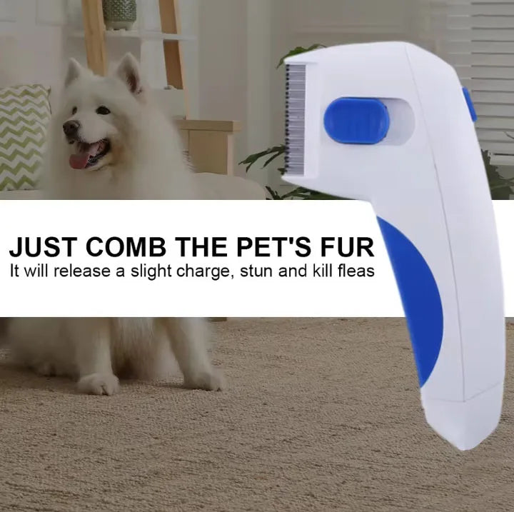 Limpador de pulgas para animais de estimação, limpador elétrico de piolhos, suprimentos de limpeza para animais de estimação, adequado para cães e gatos, tão bem como animais de estimação sem pêlos,