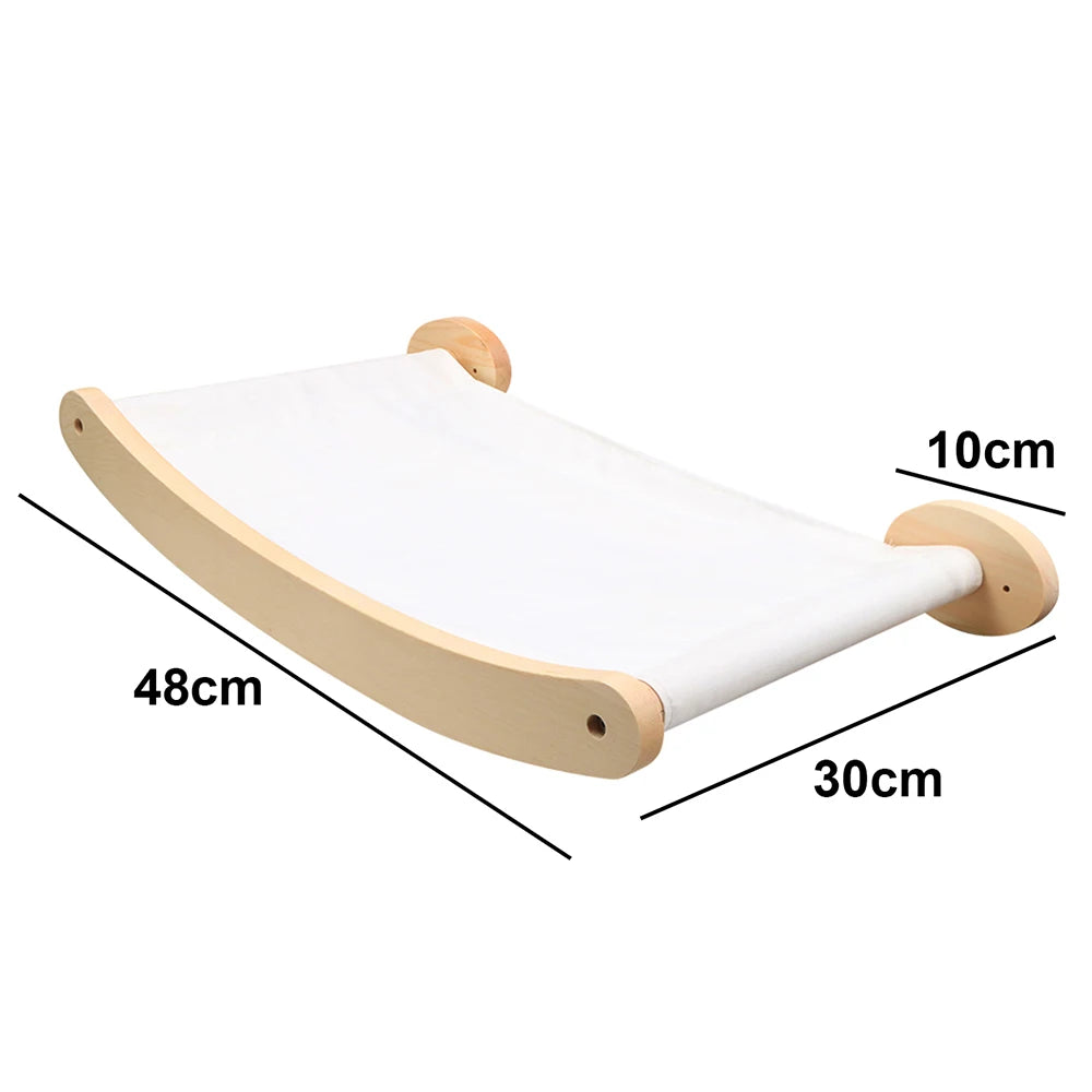 1pcCat Coçar Escalada Post Wall-montado Cat Hammock Bed Pet Móveis Kitten Wall Shelf Set Cat Perch Madeira Cat Tree House