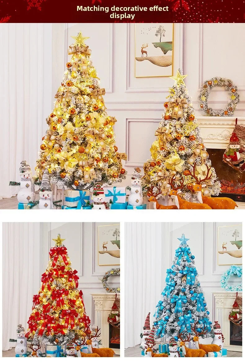 1-2PCS Árvore de Natal Artificial de 45cm, Árvore de Pinheiro Coberta de Neve