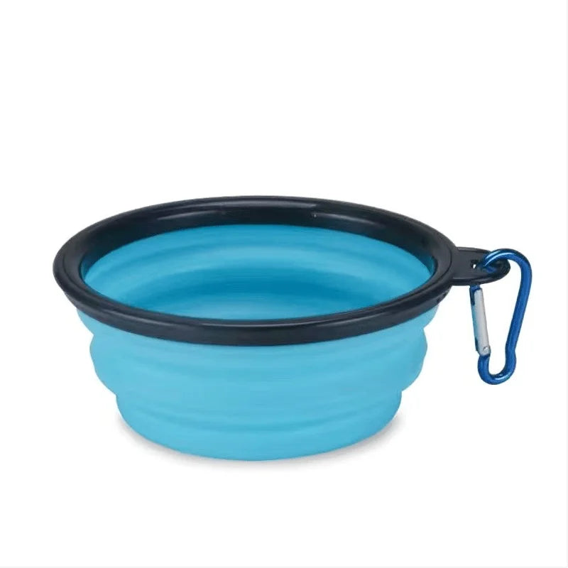 Tigela de comida para animais de estimação portátil durável tpr tigela de comida para cães e gatos tigela dobrável de silicone portátil viagem ao ar livre tigela de comida de água