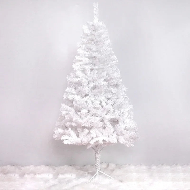 Árvore de Natal artificial branca, em PVC, para decoração de festas, casamentos e eventos, com suporte de metal