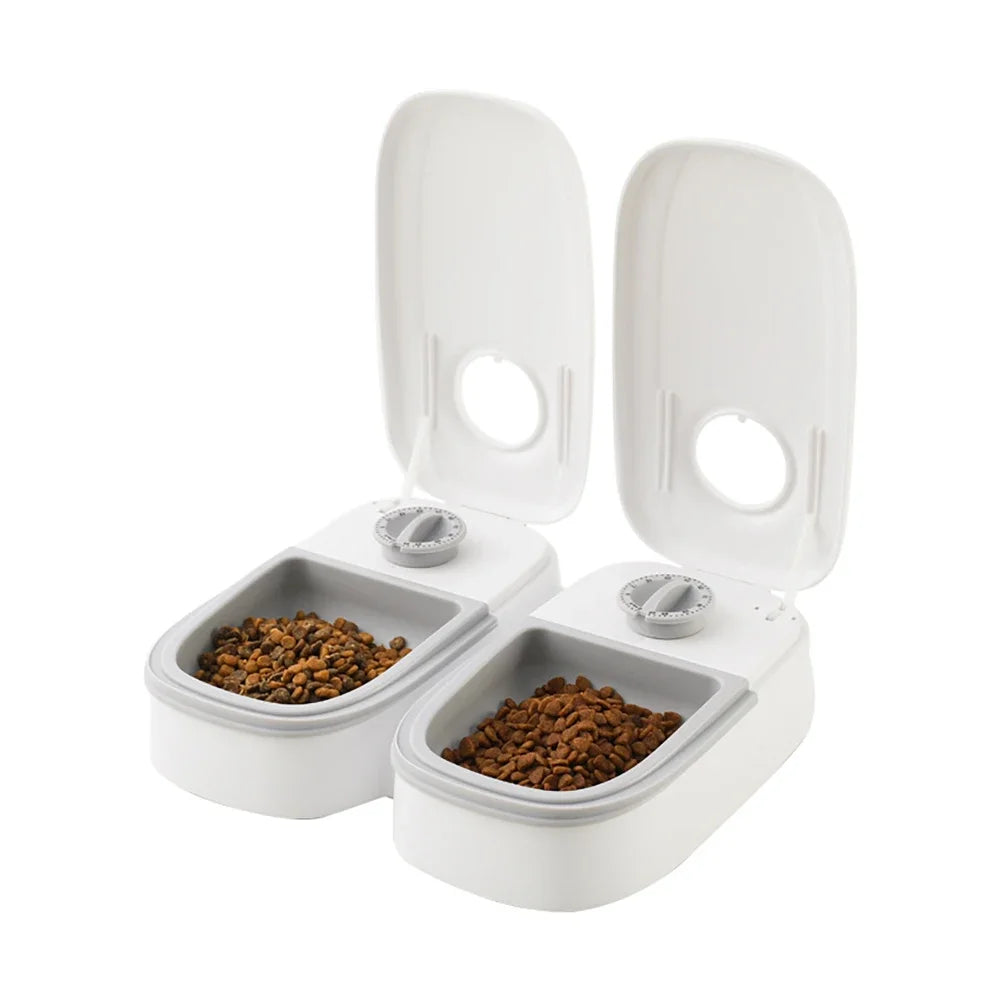 Alimentador automático para gatos, dispensador cronometrado de comida para animais de estimação para alimentos secos e molhados, 48 horas cronometradas, alimentador inteligente para gatos, cães, produtos para animais de e
