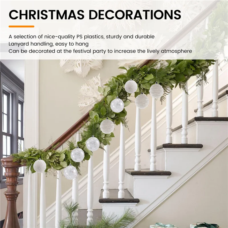 Abyn-bola de natal enfeites grandes decorações de árvore bolas festa de natal pendurado ornamentos decorações de natal para o ano novo