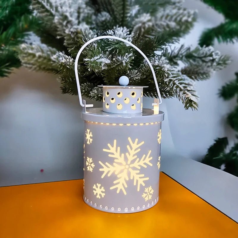 Lanternas de Natal vintage com luz LED, decoração festiva para festa doméstica, decorações elegantes - Kasa & Pet