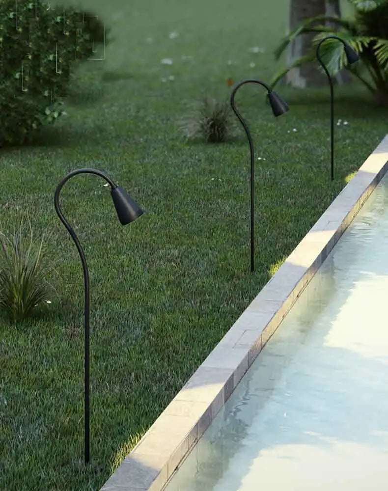 Gramado impermeável ao ar livre simplificado moderno reed lâmpada pátio paisagem gramado conectado à lâmpada elétrica plug in