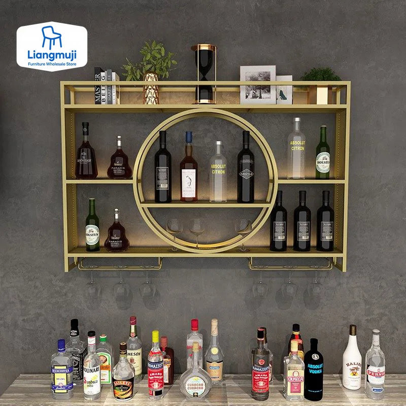 Suporte para barra de vinho, copo preto em miniatura único, armazenamento de vidro, decoração de armário de vinho, montagem na parede, garrafa de rack de vinho