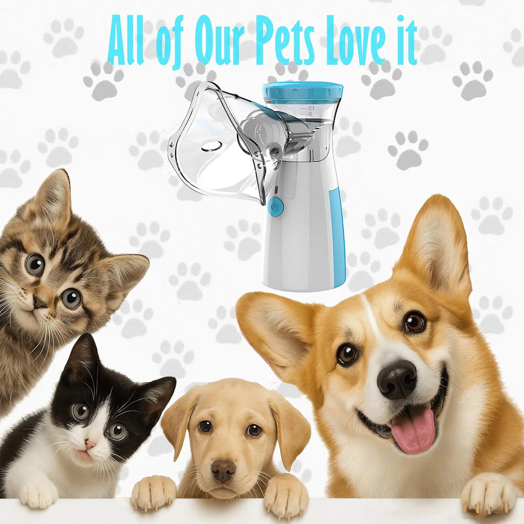 Nebulizador Portátil para Animais de Estimação, Dispositivo de Inalação para Gatos e Cães, Suprimentos para Tratamento e Alívio Respiratório em Casa