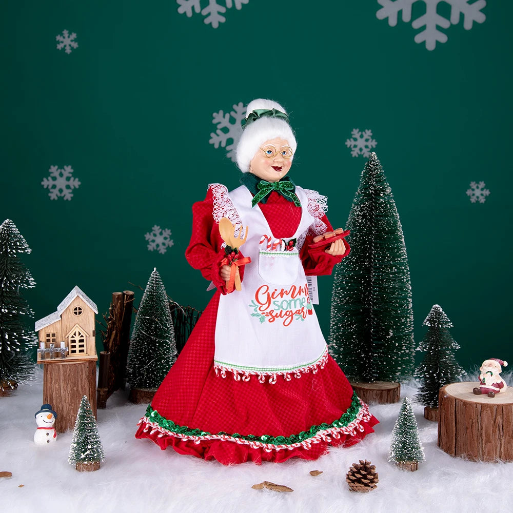 40cm natal anjo boneca estatueta brinquedo colher de árvore ornamentos em pé aniversário natal decorações navidad decoração para casa novedades