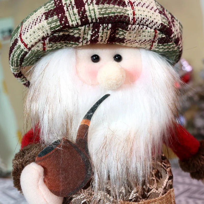 Decorações de Natal - Figuras em miniatura estilo nórdico - Enfeites de Natal - Bonecos de neve e velhinhos decorativos