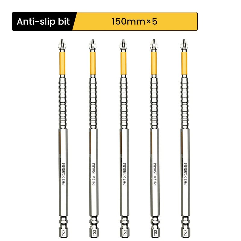 Brocas Longas de Aço Liga Antiderrapantes PH2, Ponta Magnética para Chave de Fenda, Broca de Impacto para Madeira 25/50/65/70/90/150mm - Kasa & Pet