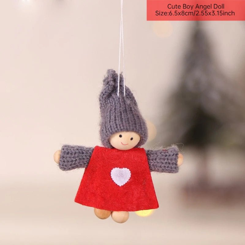 Ano novo 2024 natal anjo bonecas árvore de natal pingente ornamentos navidad 2022 decoração de natal para casa presentes natal noel deco