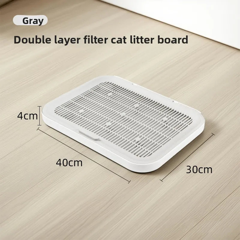 Tapete Grande para Areia de Gato, Dupla Camada, PP, Lavável, Antiderrapante, Para Proteção do Piso da Caixa de Areia, Acessórios para Animais de Estimação, Fácil de Limpar