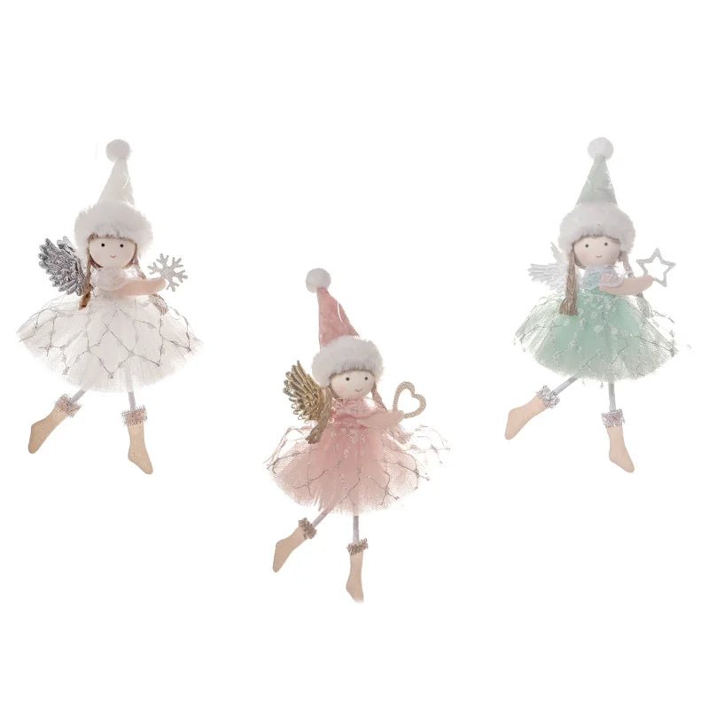 Ano novo 2024 natal anjo bonecas árvore de natal pingente ornamentos navidad 2022 decoração de natal para casa presentes natal noel deco
