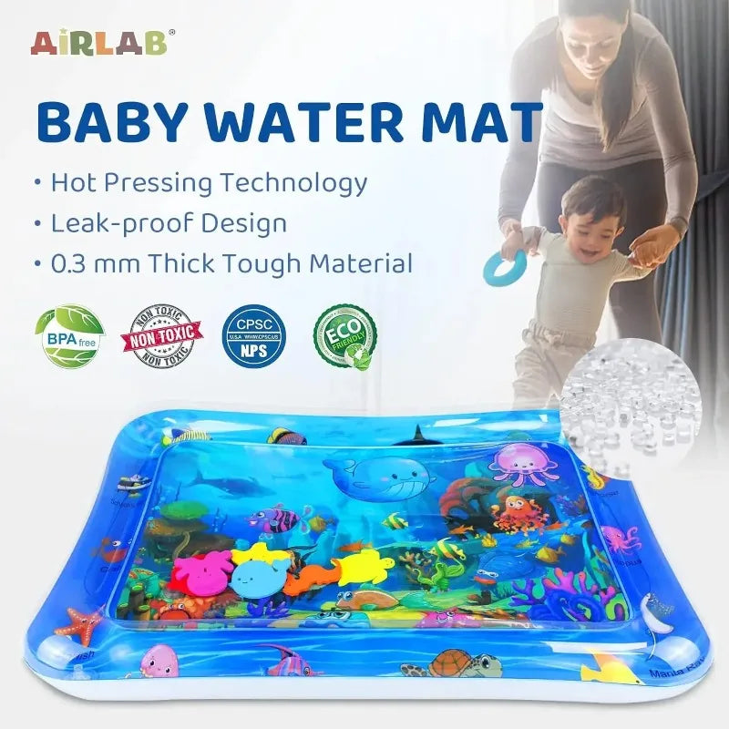 Tapete de jogo sensorial de água para animais de estimação, para gatos e cães, almofada de resfriamento espessada, brinquedo interativo para animais de estimação, verão, atividade interna