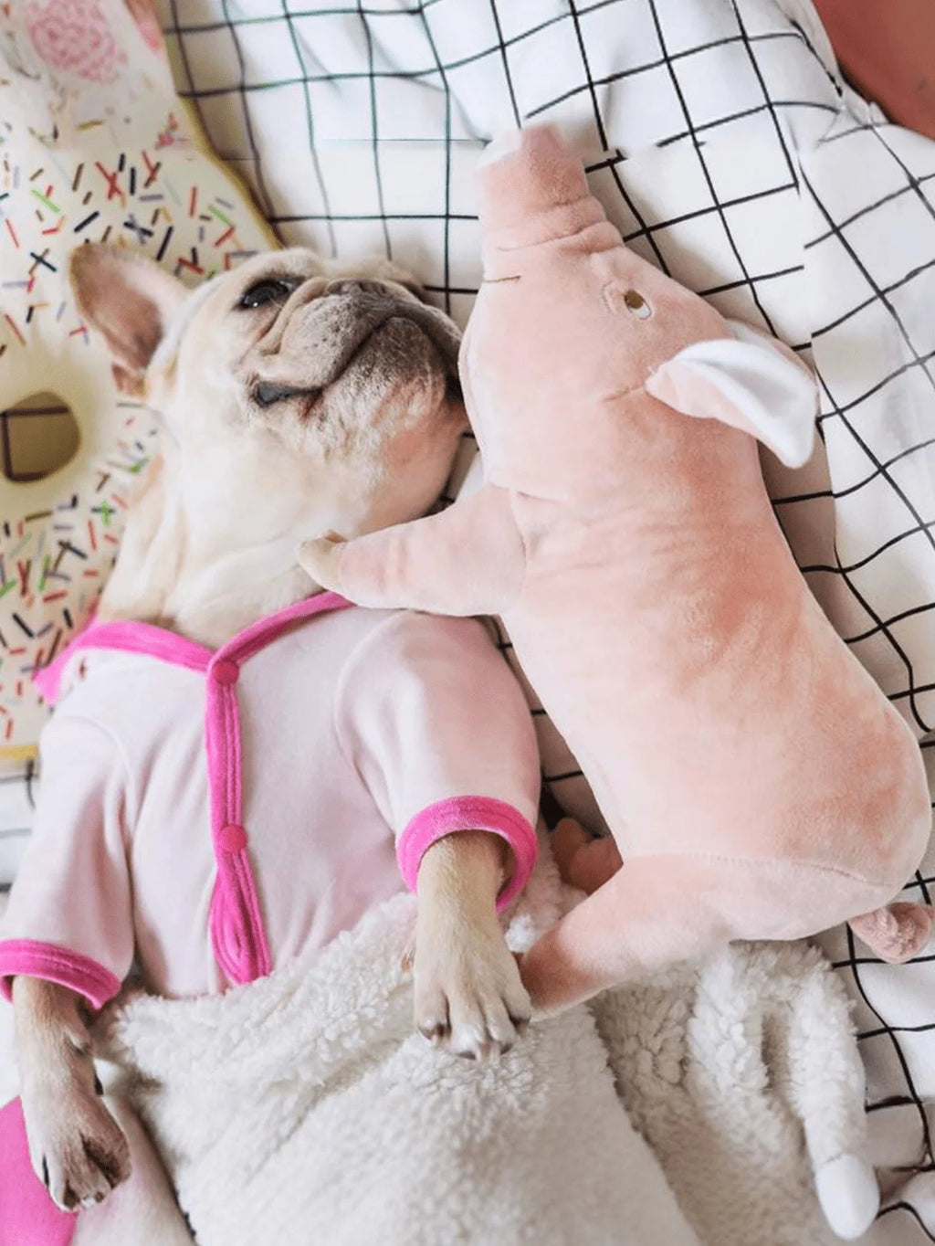 Um Brinquedo de Pelúcia para Cães com Design de Porquinho Rosa, Durável para Mastigar, Brinquedo Relaxante para Dormir, Brinquedo de Pelúcia para Cães