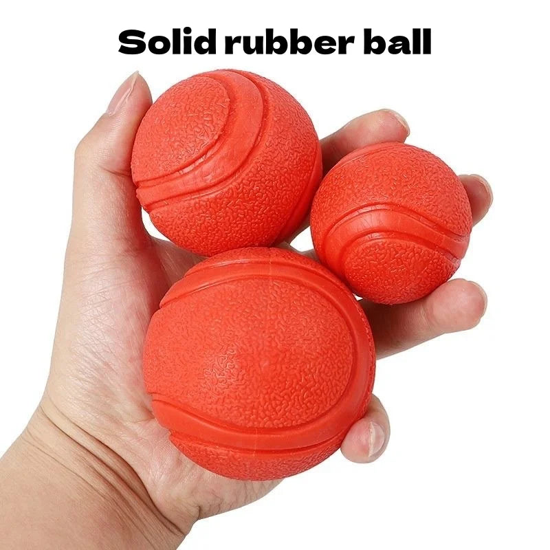 Brinquedos para Cães de Estimação: Bola de Borracha Sólida e Resistente, Durável, Resistente à Mastigação, Alto Salto, para Lançar ao Ar Livre, Brincar de Busca e Treino Interativo para Filhotes