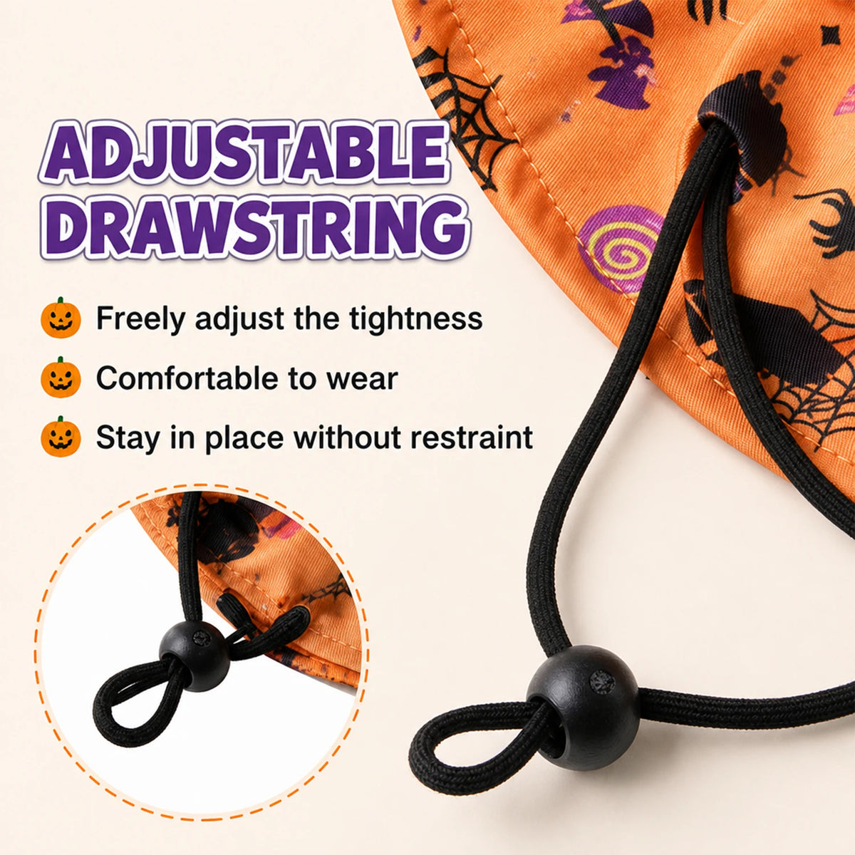 Fantasia de bruxa para Halloween, para gatos e cães de pequeno porte, com chapéu de bruxa e roupa estampada, cordão ajustável e fechos de velcro.