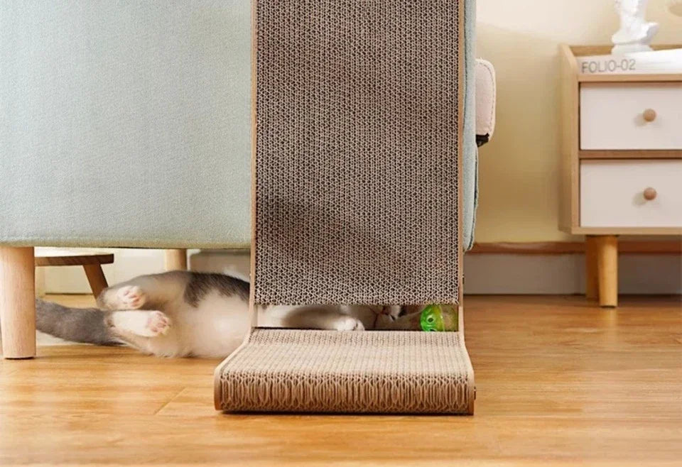 Raspador para gatos, papelão grande/pequeno em forma de l, resistente ao desgaste, resistente a arranhões, poste de arranhar, brinquedo para gatos, animais de estimação, acessórios para gatos