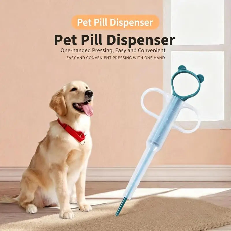 Dispensador de Comprimidos para Animais de Estimação com Ponta Macia, Aplicador de Remédios para Cães e Gatos com Êmbolo Ergonômico, Ferramenta de Alimentação para Pequenos Animais