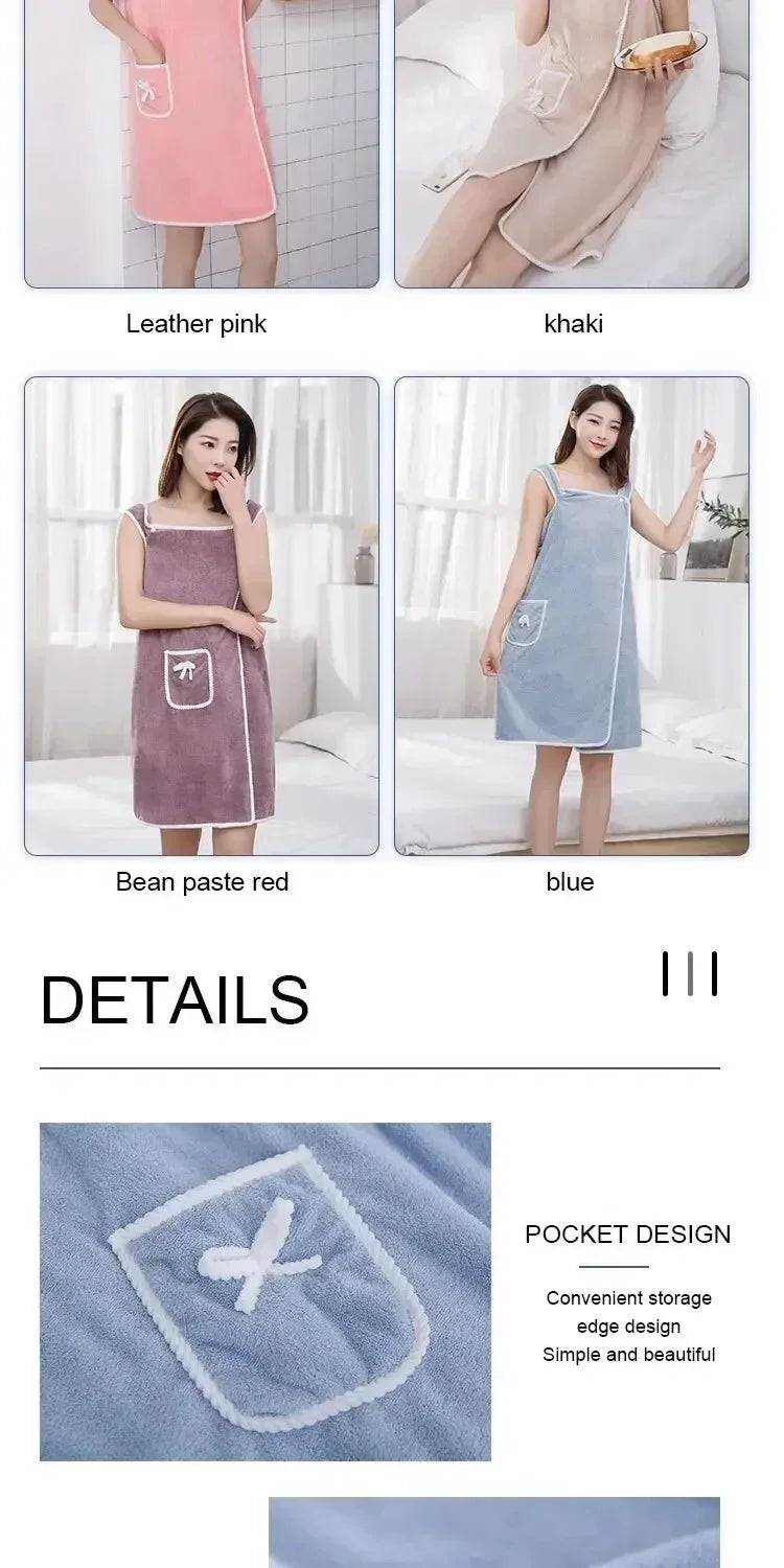 Toalhas de Banho Femininas Vestíveis para Meninas 90*130cm, Secagem Rápida, para Praia, Spa, Roupão de Banho, Roupa de Banho, Toalha para Chuveiro e Academia