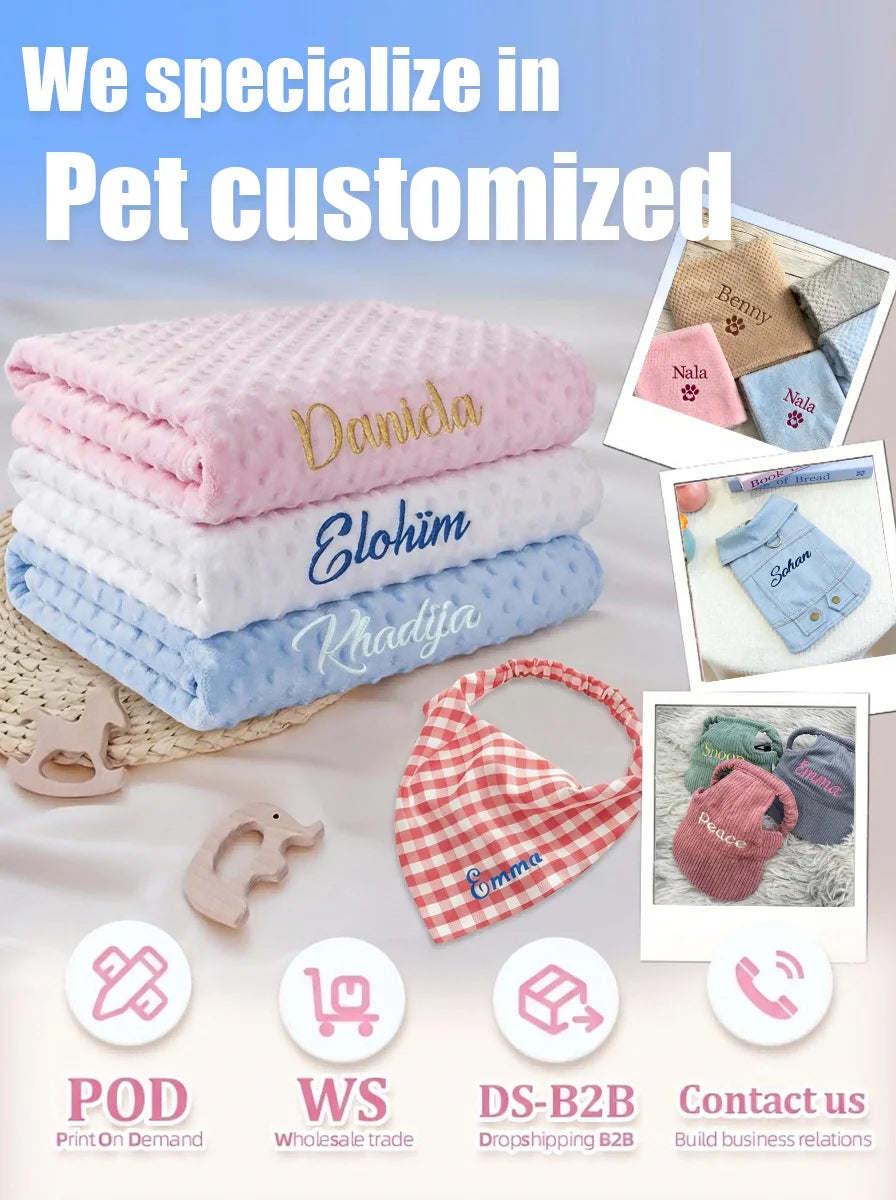 Bandana Personalizada Bordada para Cães, Lenço Triangular Ajustável Multicolorido Anti-Saliva para Pets