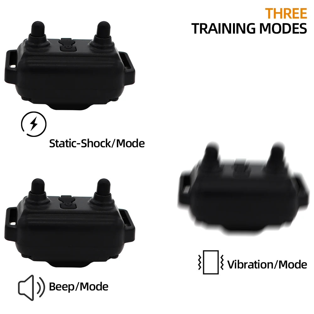 Coleira de Treinamento para Cães PUPOPAN 800m à Prova d'Água Recarregável com Controle Remoto e Display LCD para Todos os Tamanhos com Choque, Vibração e Som