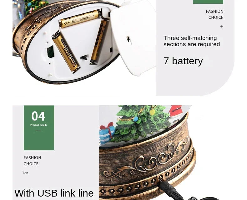 Luzes De Vento Caixas De Música, Bolas De Cristal, Árvore De Papai Noel, Enfeites, Presentes De Natal, Decorações De Carnaval, Vento