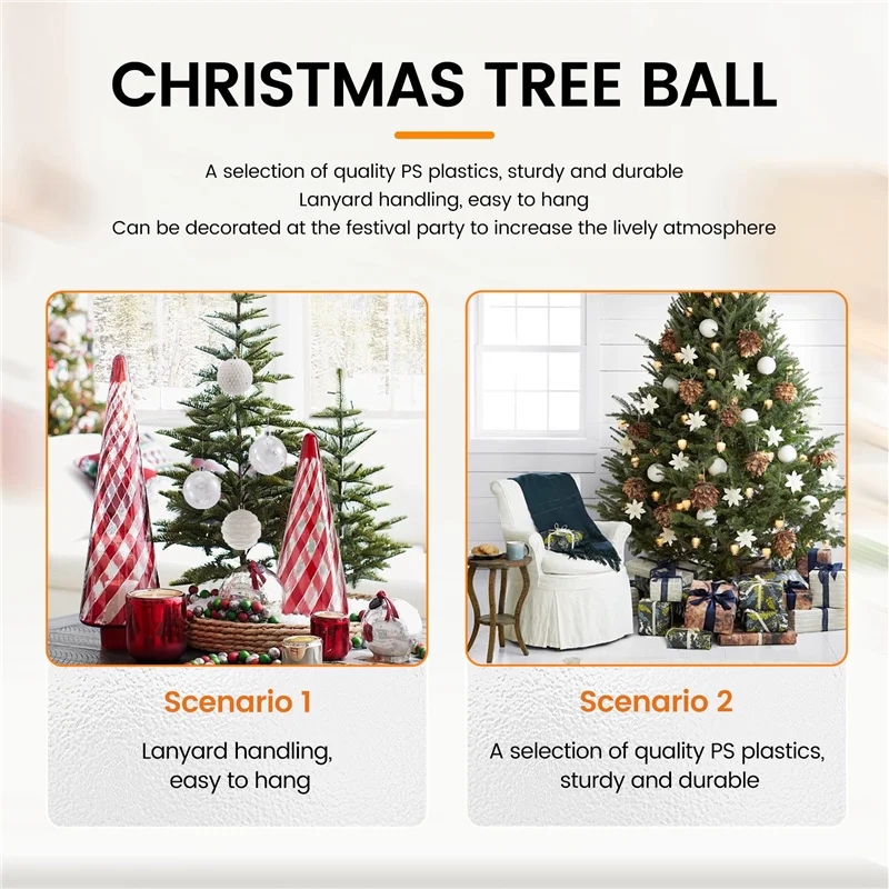 Abyn-bola de natal enfeites grandes decorações de árvore bolas festa de natal pendurado ornamentos decorações de natal para o ano novo