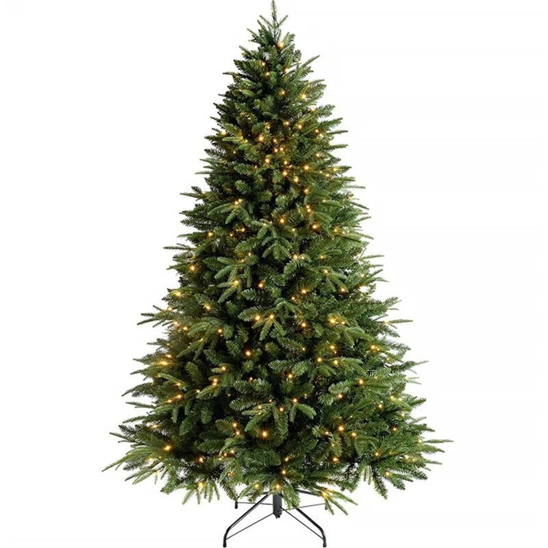 Nova decoração de Natal 2026: Árvore de Natal de PE de alta qualidade com ramos densos e luzes, árvore de Natal.