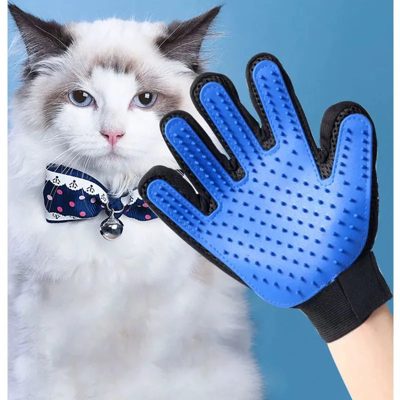 Luva Removedora de Pelos para Cães e Gatos, Escova Massageadora para Higiene e Limpeza de Animais de Estimação, Acessórios para Gatos