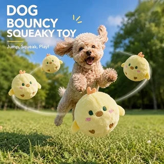 Bola de Brinquedo Interativa para Animais de Estimação em Forma de Frango, Durável e Resistente a Mordidas, com Retorno Lento, Presente Perfeito para Cães e Gatos, Presente de Natal
