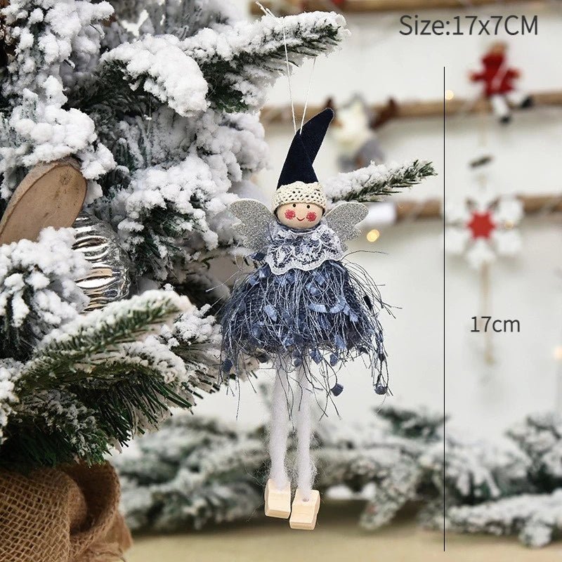 Ano novo 2024 natal anjo bonecas árvore de natal pingente ornamentos navidad 2022 decoração de natal para casa presentes natal noel deco