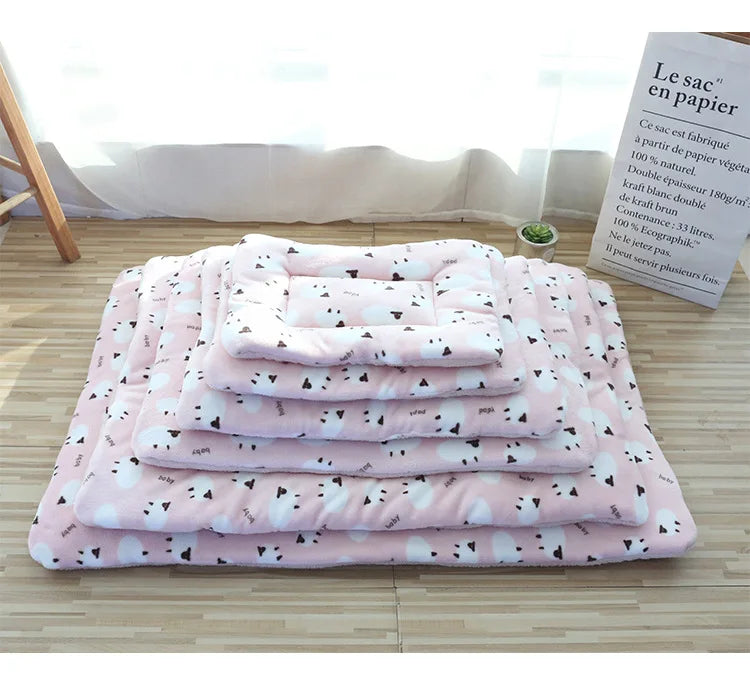 Dupla face pet esteira esteiras de pelúcia curta cama de dormir para gatos cães pequenos bonito almofada para animais de estimação cobertor quente gatinho almofada gato sofá cama