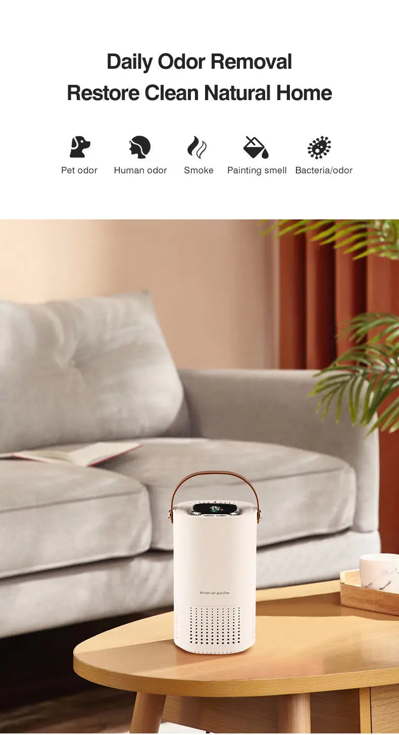 Purificador de Ar Xiaomi Mijia Ionizador Gerador de Íons Negativos Remoção de Odor de Fumaça de Cigarro Filtro HEPA PM 2.5 Purificador de Ar