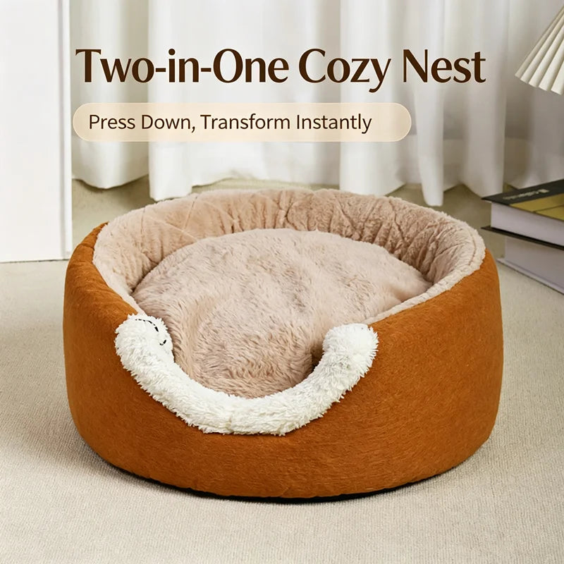 Cama para Cães para Dormir, Tapete Universal para Animais de Estimação para Todas as Estações com Capa Removível e Lavável, Almofada para Gatos Resistente a Mordidas, Brinquedo Interativo para Brincar Sozinho