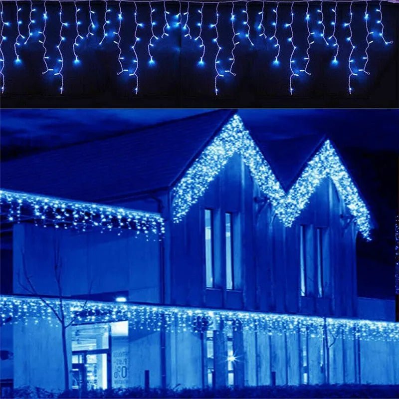 Luzes de Natal LED, cordão de luzes decorativas, cortina de luzes, decoração de Natal para casa, luminária para as festas de fim de ano e Ano Novo.