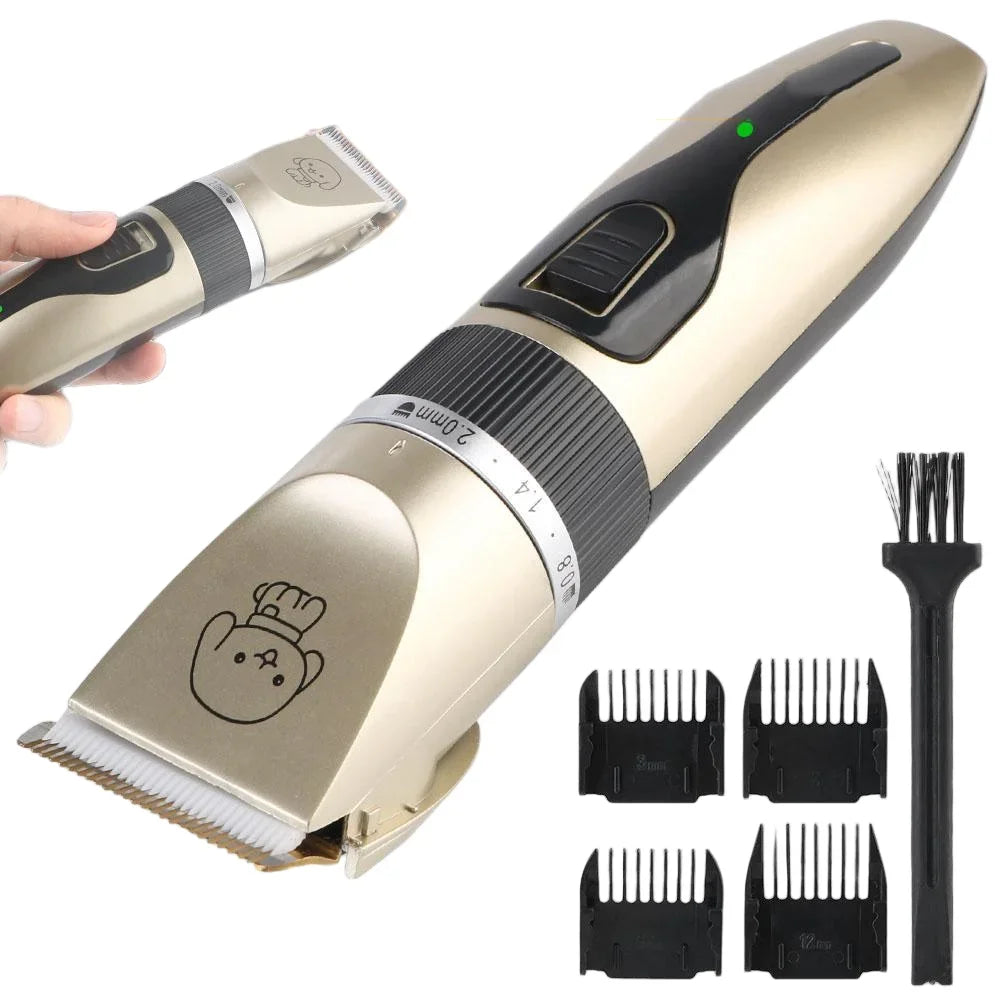 Aparador elétrico para animais de estimação para barbear cães e gatos; aparador de pêlos de animais de estimação; barbeador elétrico de beleza.