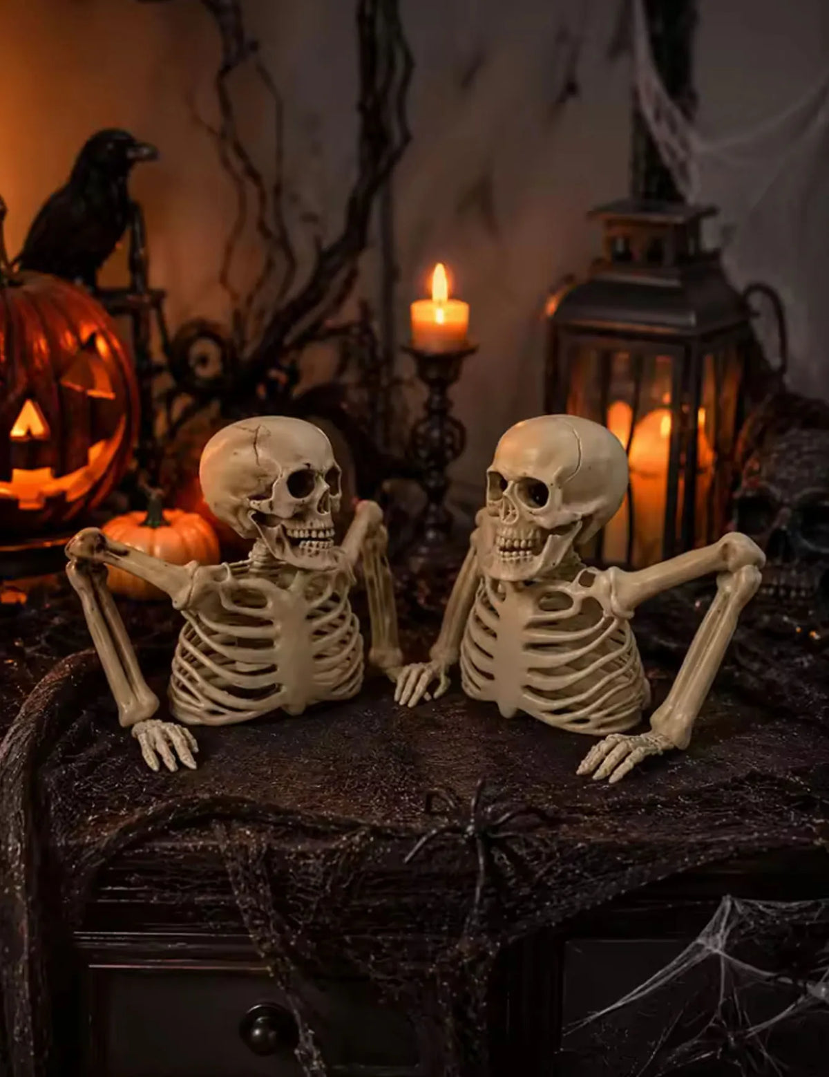 Festa de Halloween com Meio Esqueleto, Decoração de Cena Assustadora, Decoração para Escape Room Interno e Externo, Tema de Terror. - Kasa & Pet
