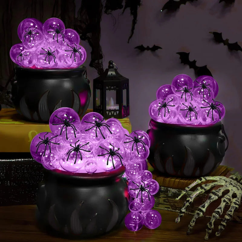 Halloween decoração interior diy bolha bruxa caldeirão conjunto grande tigela de plástico preto para festa assustadora decoração casa mesa cozinha